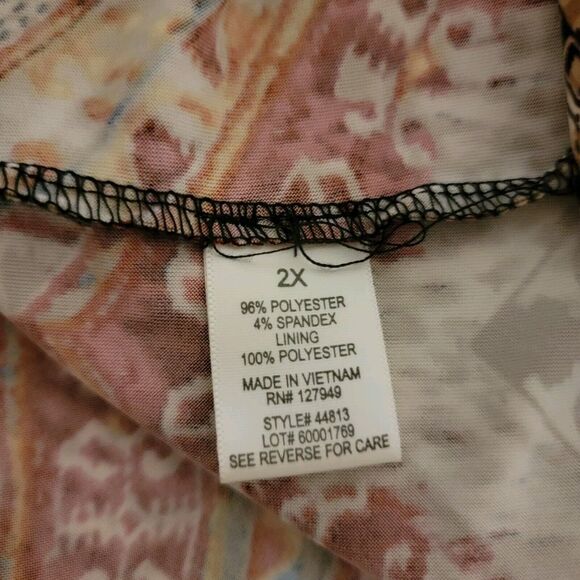 Emma And Michele Dress Midi Boho 2x Tank Dress Eclectic Hippie - Picture 3 of 6